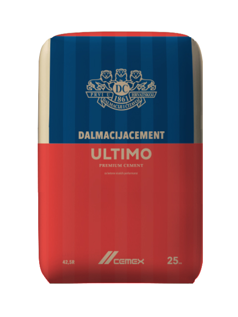 Dalmacijacement ULTIMO Portlanski cement s udjelom 95 – 100 % klinkera – CEM I 42,5 R  25 kg